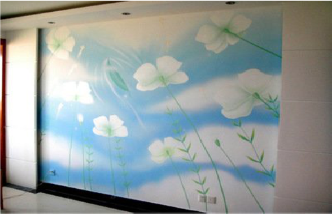 宾阳画墙绘怎么画好白云的蓬松感？