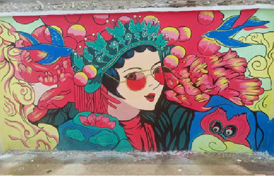 宾阳墙体彩绘-网红墙