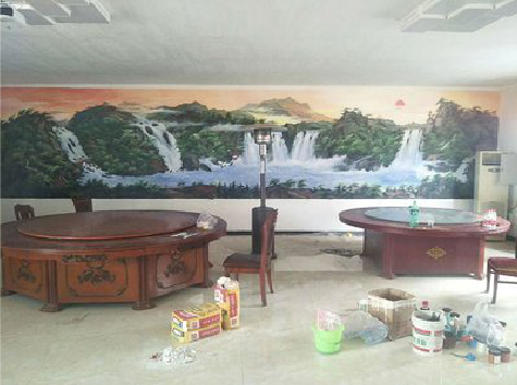 宾阳墙绘-写实风景