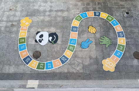 宾阳地面游戏彩绘