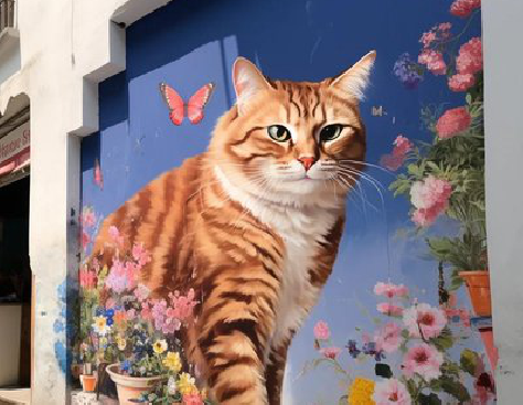 宾阳自己绘制有个性的手绘墙