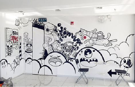 宾阳手绘墙并非传统涂鸦。