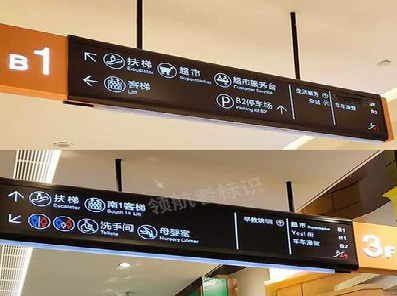 宾阳如何通过商场标识牌引导客流分布？